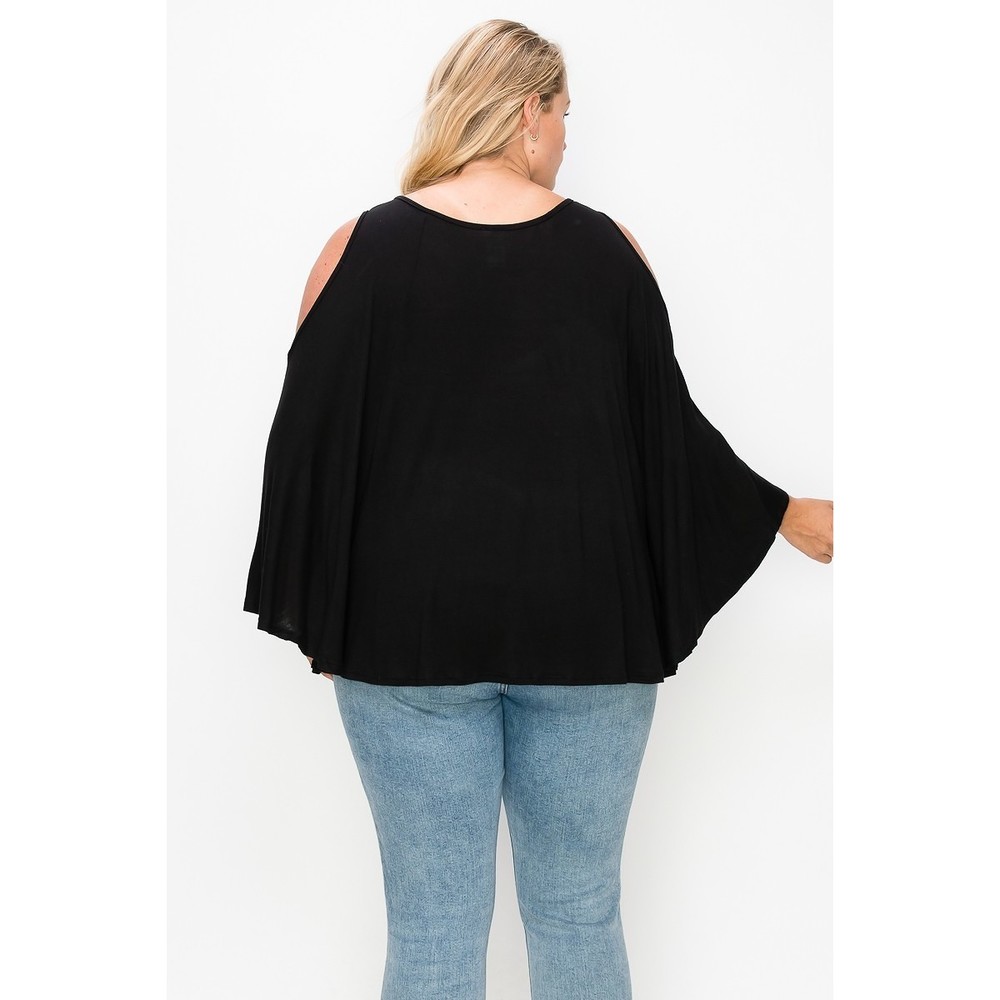 Solid Top Featuring Kimono Style Sleeves - Picture 6 of 9